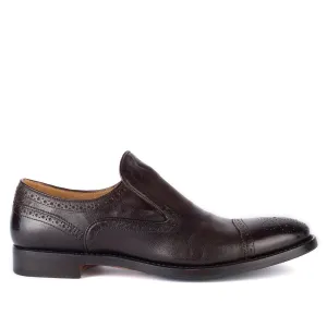 Compression Molded EVA Leather Material ABEL 59014 <br> Dark Brown Slip-on