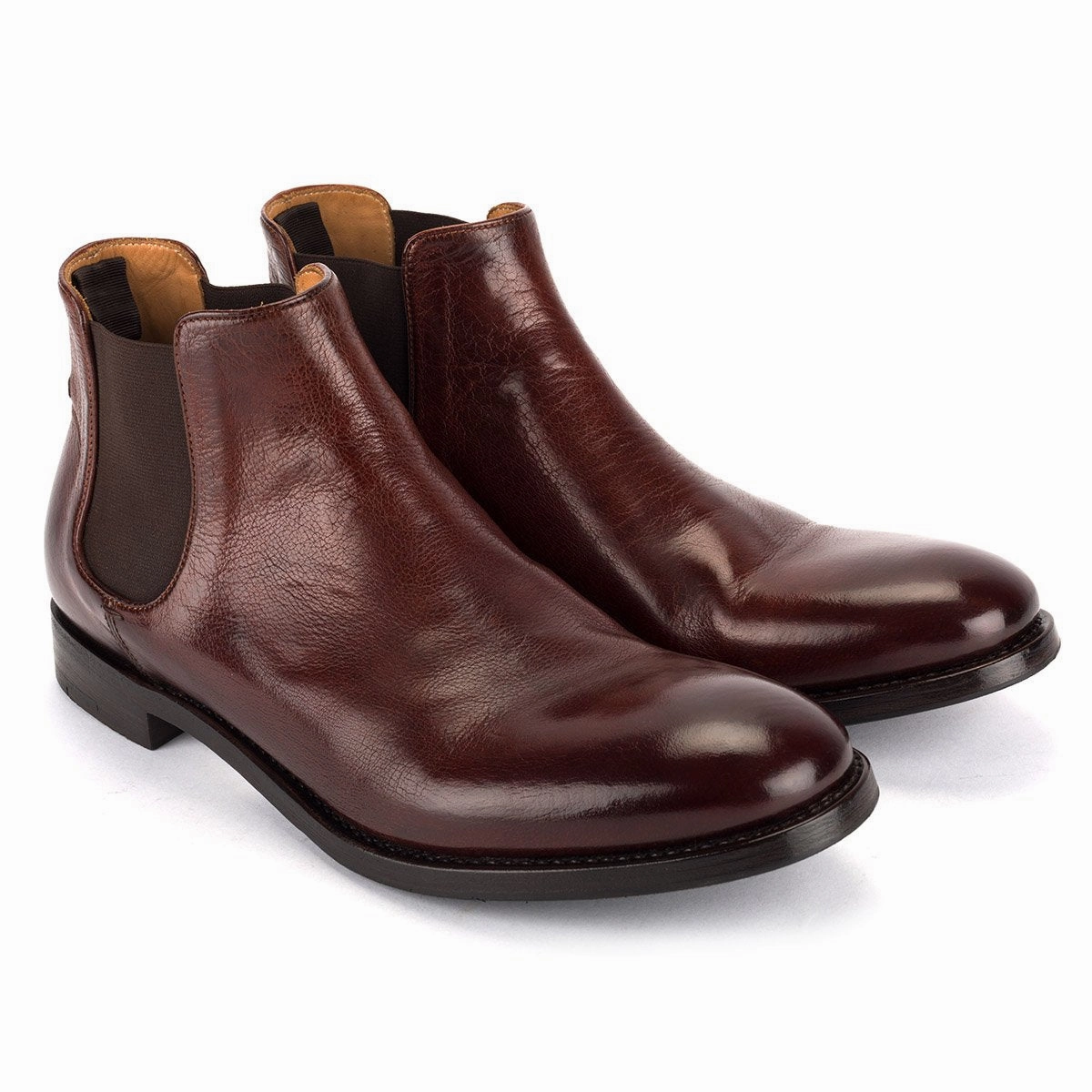Handmade Craft Subtle Lines ABEL 59628<br>Brown Chelsea Boots