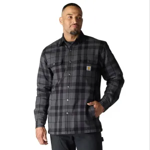 FrictionResistant Men's Relaxed Fit Flannel Sherpa-Lined Shirt Jac 107017