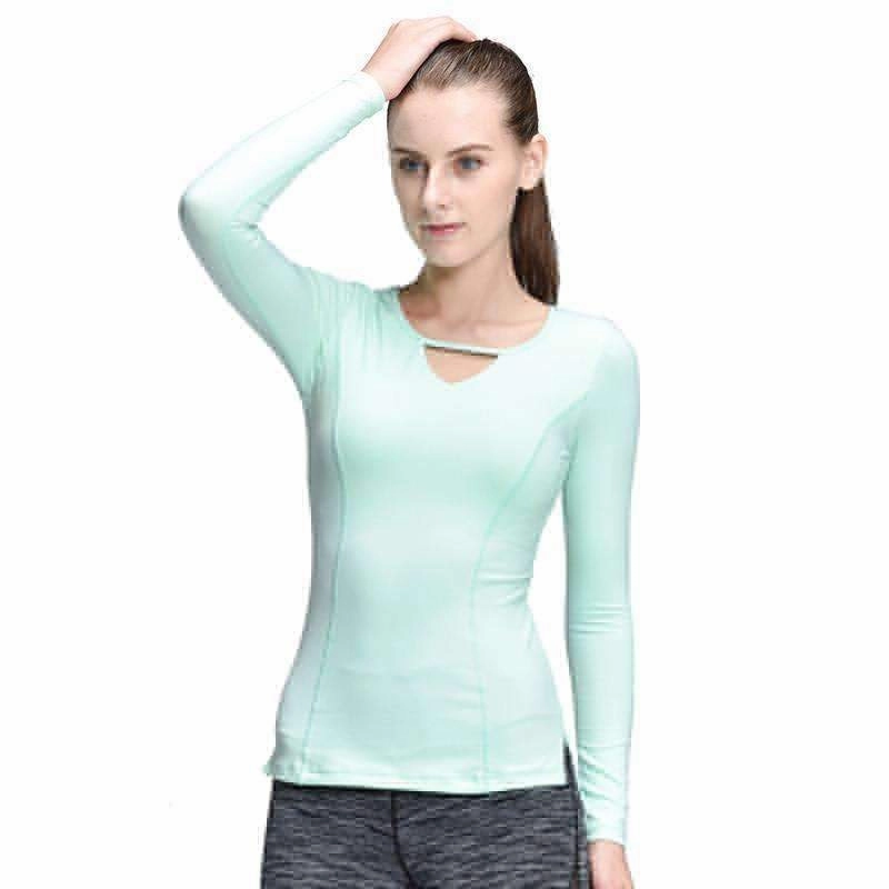Women Yoga Sport T-Shirt Long Sleeve Yoga Tops Tights Running Mujer Deportivas Woman FitnessT-Shirt Running Women Clothes Diamond