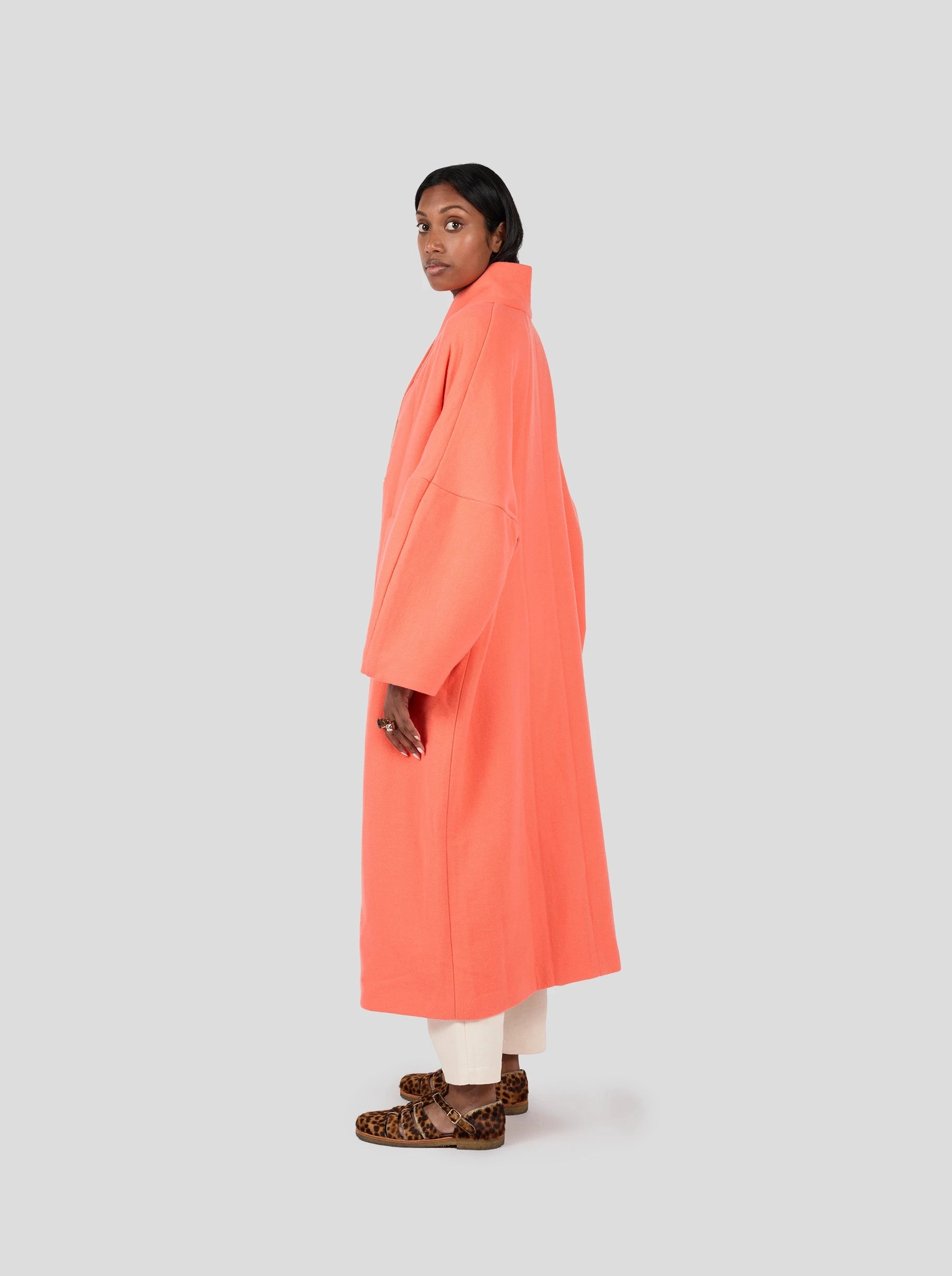Manteau Eren en lainage cachemire orange Reef Sleek Layer Look Comfort Flex Fit