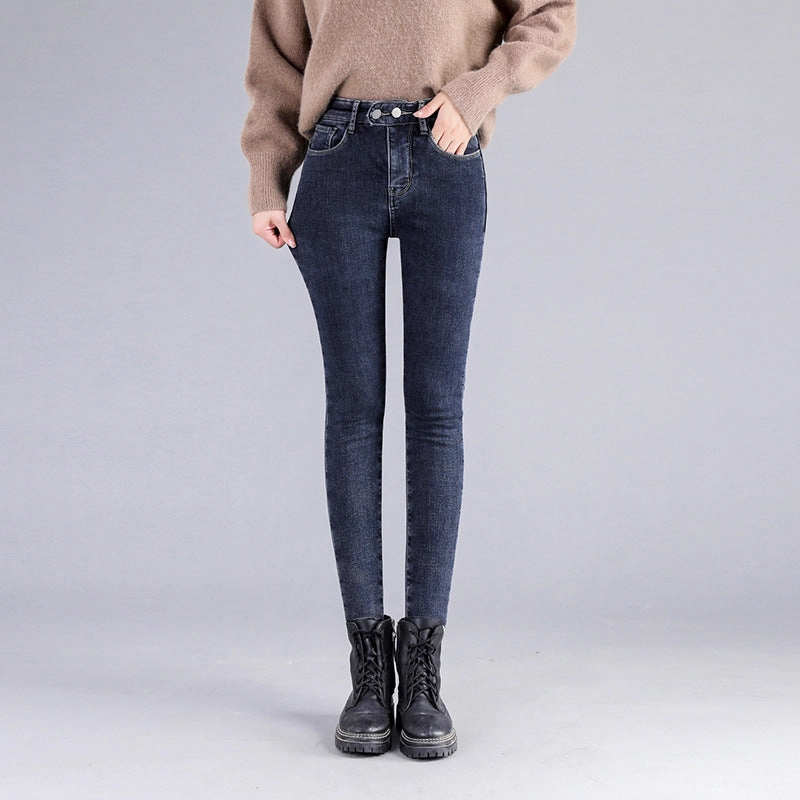 Vibrant Design All-matching Straight Ankle-length Double Buckle Stretch Leggings