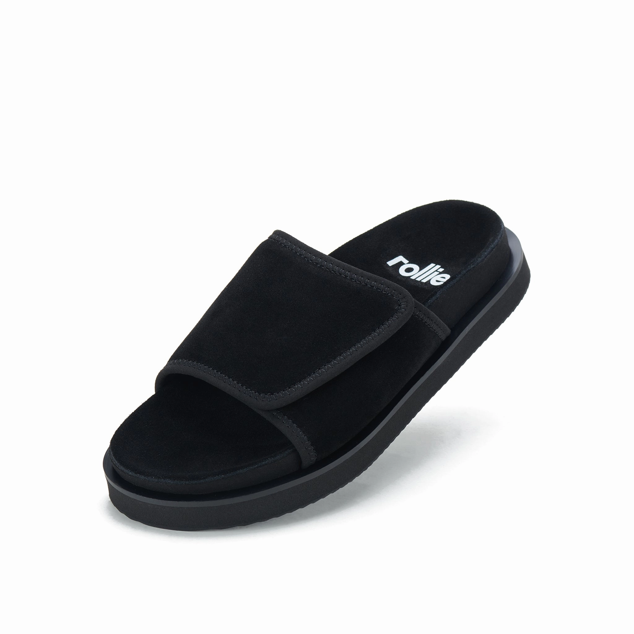 Sun Play Cushioned Footbed Design Rhodes Slide Black