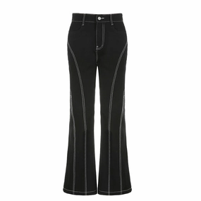 American Fashion Split Bright Line Skinny Jeans Low Waist Draping High Slim Fit standard fit Perfect for All