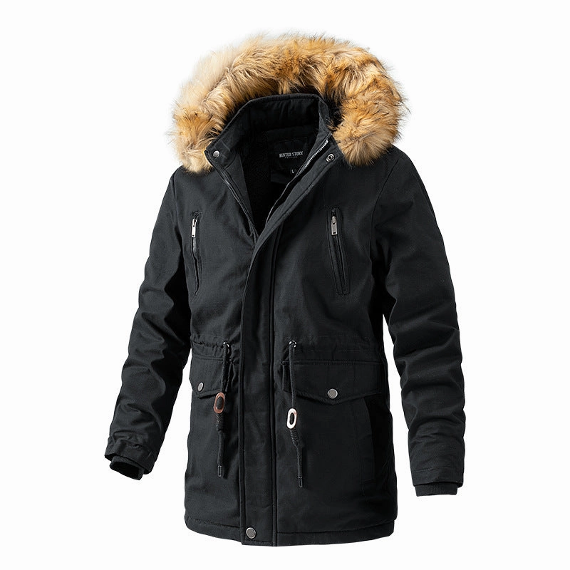 city lights Comb European And American Detachable Leisure Washed-out Men's Coat Winter Jacket