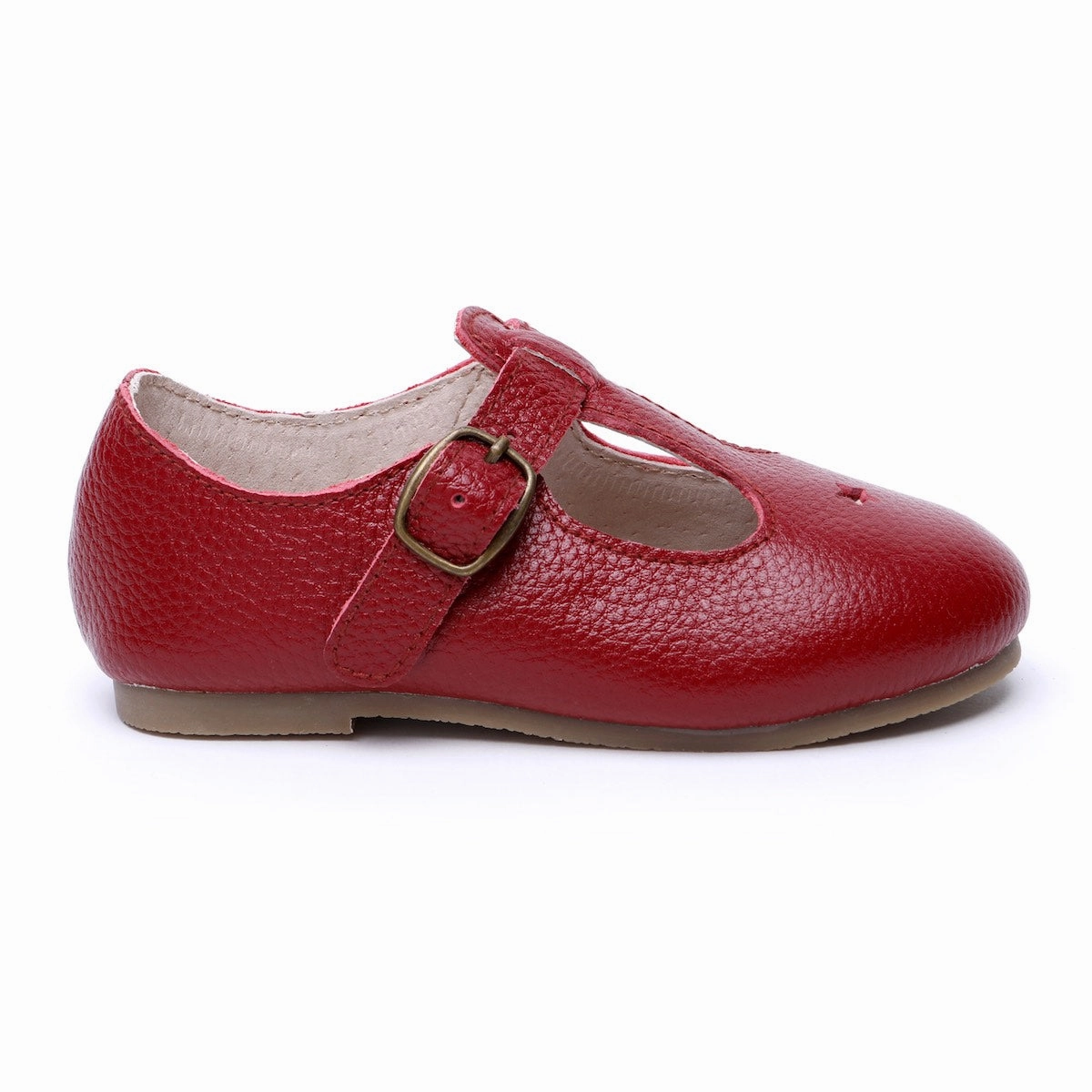 Leather Beach Footwear z Stella Children's T-Bar Berry