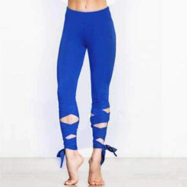 Sporty Chic Women Ballerina Yoga Pants Sport Leggings Fitness Cross Yoga High Waist Ballet Dance Tight Bandage Yoga Cropped Pants Sportswear