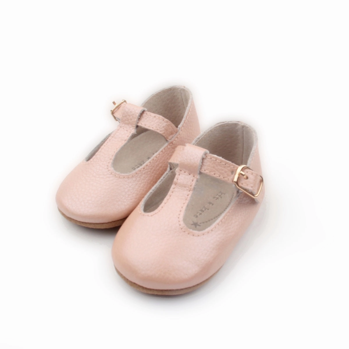 Padded z Baby Toddler Shoes  Paris T-Bar Pearl Blush
