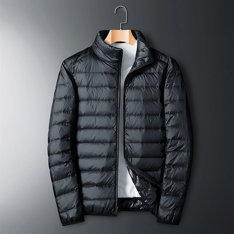 Autumn And Winter Men's Stand Collar Lightweight Down Jacket Closet Mark