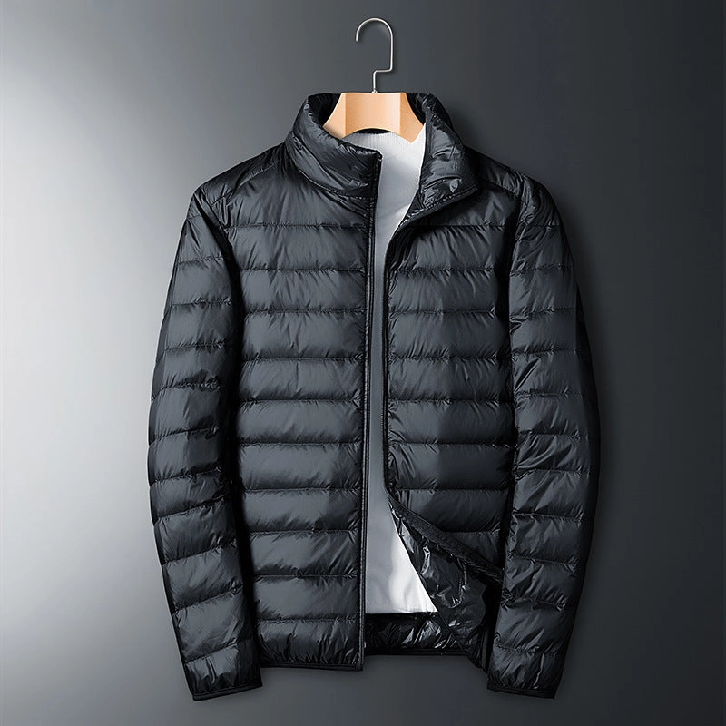 Autumn And Winter Men's Stand Collar Lightweight Down Jacket Brand Name Stock