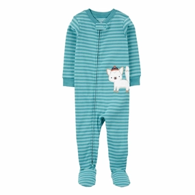 Baby 1-Piece Wolf Striped 100% Snug Fit Cotton Footie Pajamas 1R945610 EcoDye Process