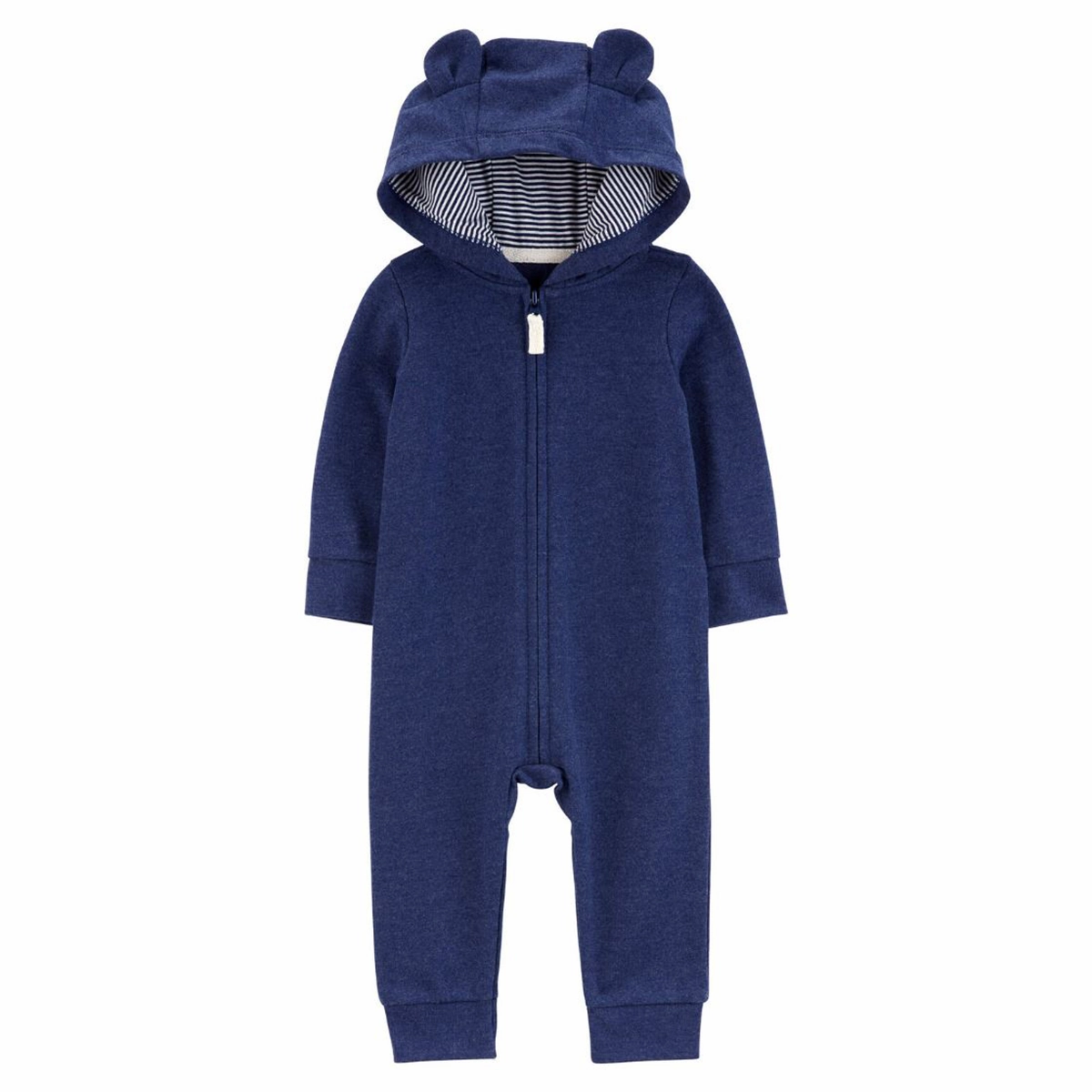 EcoDye Process hypoallergenic material Baby Boys' Bear Hood Zip-Up Thermal Jumpsuit