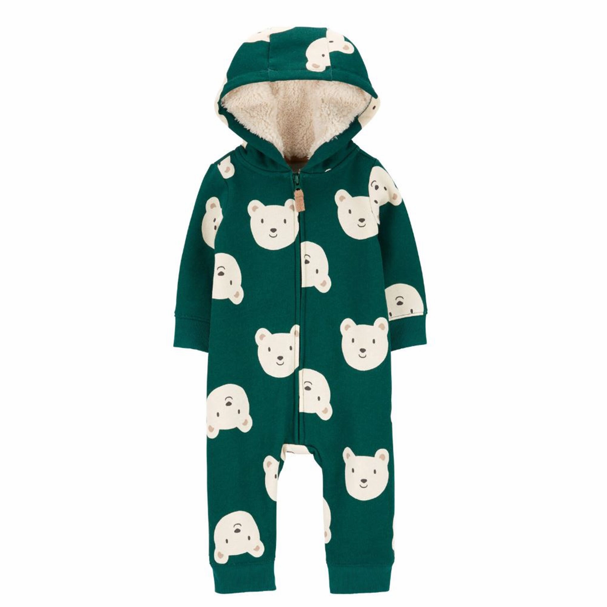 Baby Boys' Hooded Bear Fleece Jumpsuit 1R963510 LightweightDesign