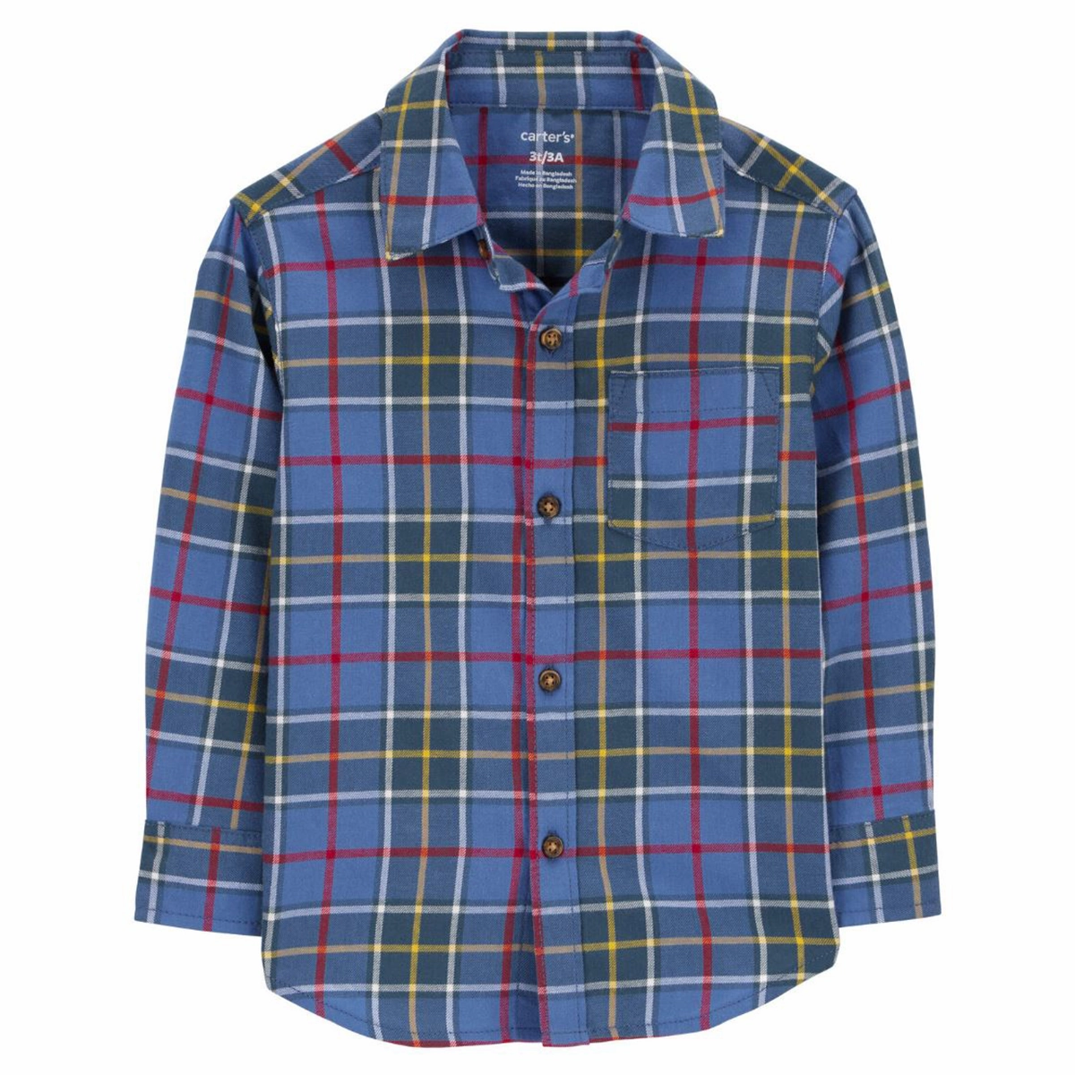 SmoothZipper Sporty Dress Baby Boys' Plaid Button-Front Shirt R582110