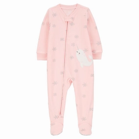 Baby Girls' 1-Piece Fleece Pajamas 1R934 Matte Fit