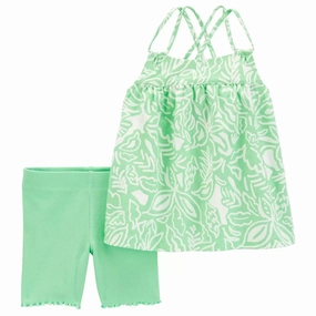 Baby Girls' 2-Piece Floral Tank & Short Set 1Q984410 Casual Footwear Travel Core