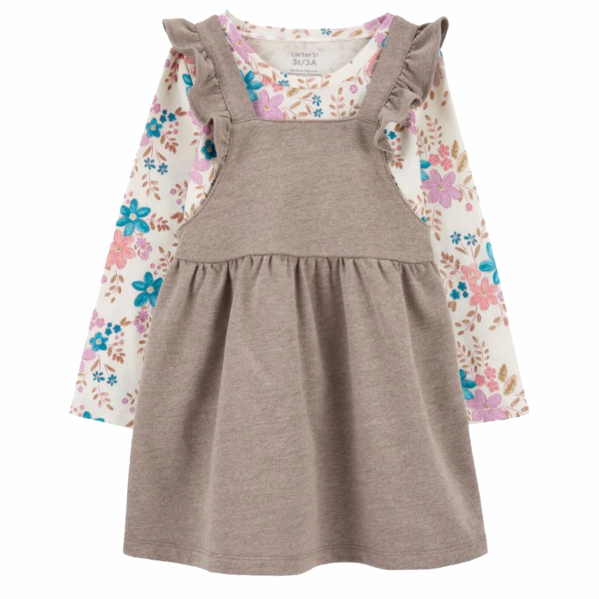 Baby Girls' 2-Piece Floral Tee and Flutter Jumper Set 1R971310 Design Soul