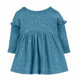 Strong Denim Office Attire Baby Girls' Floral Thermal Dress 1R545710-420