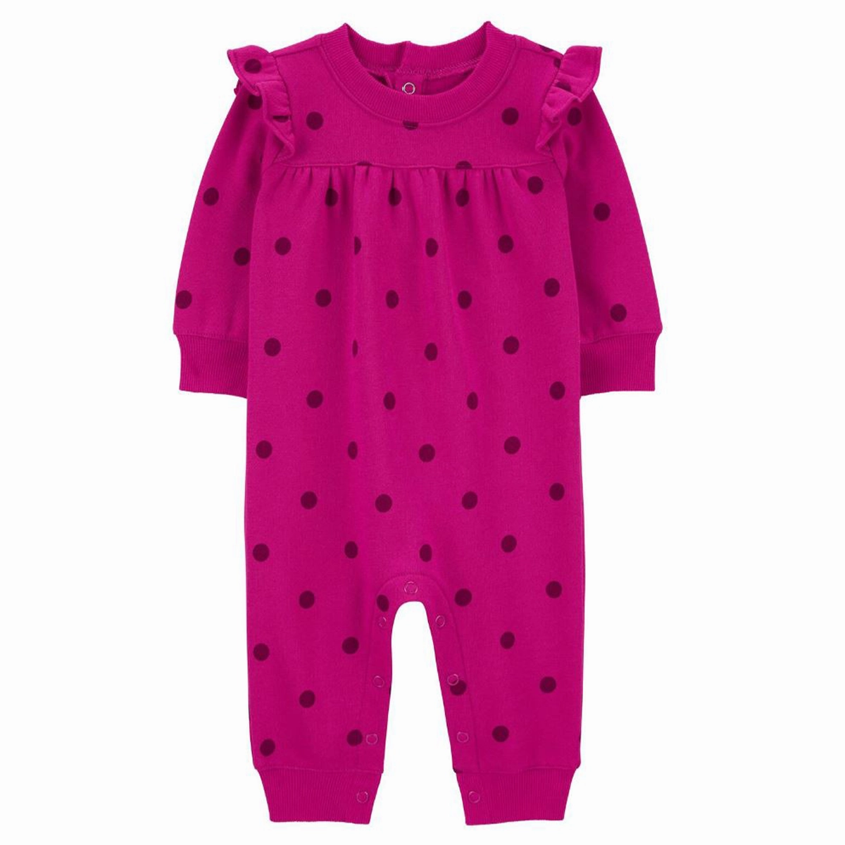 Sustainable Base EcoFriendlyMaterial Baby Girls' Polka Dot Fleece Jumpsuit 1R966610