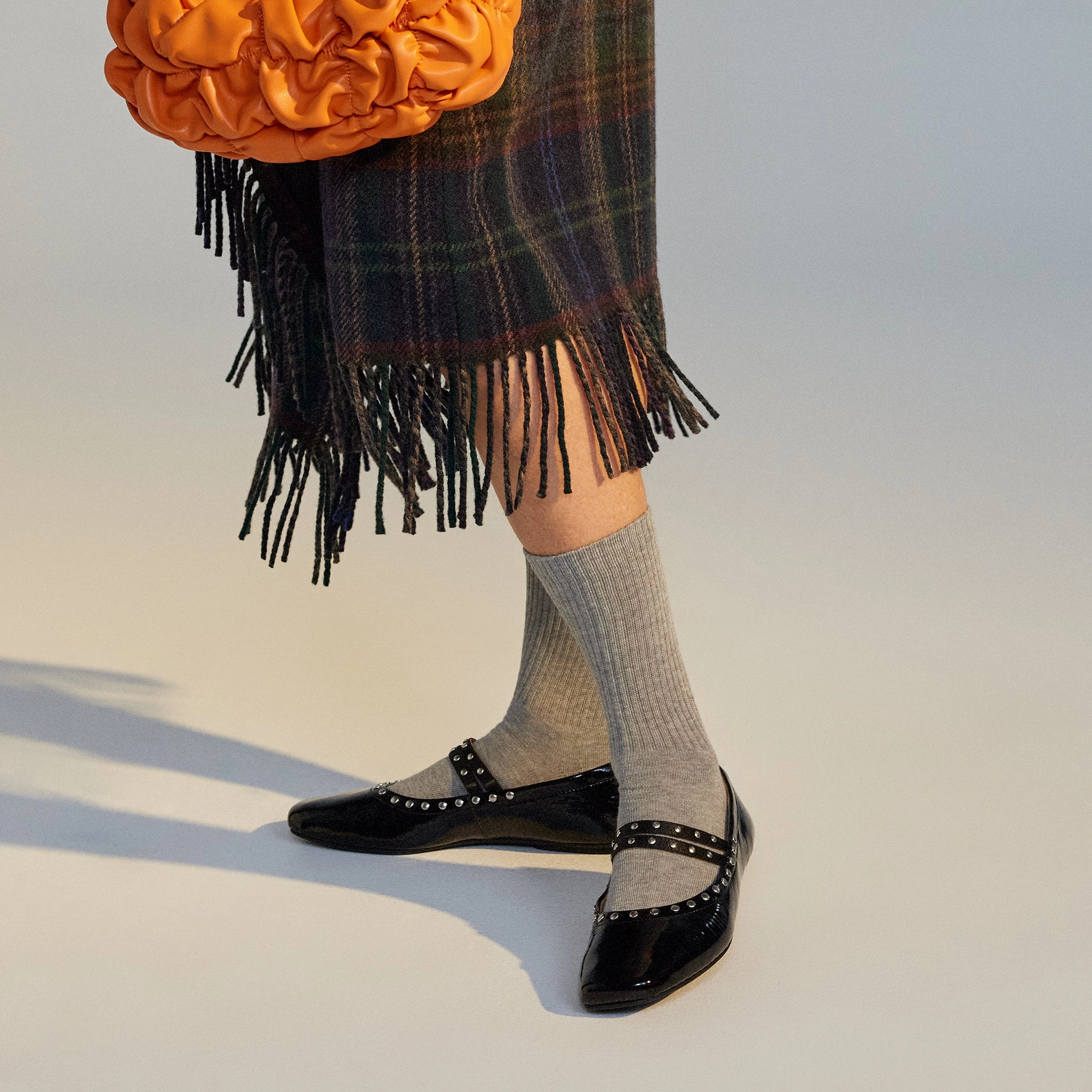 Ballet MJ Square Toe Stud Black Patent Soft Movement Fast Errand