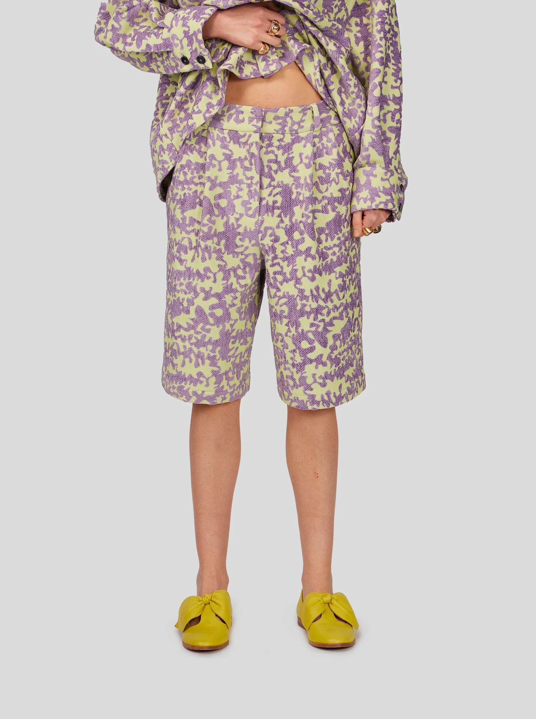 Bermuda Moor en Tissage Fjords Cristallins Unique Piece Four Way Stretch Fabric