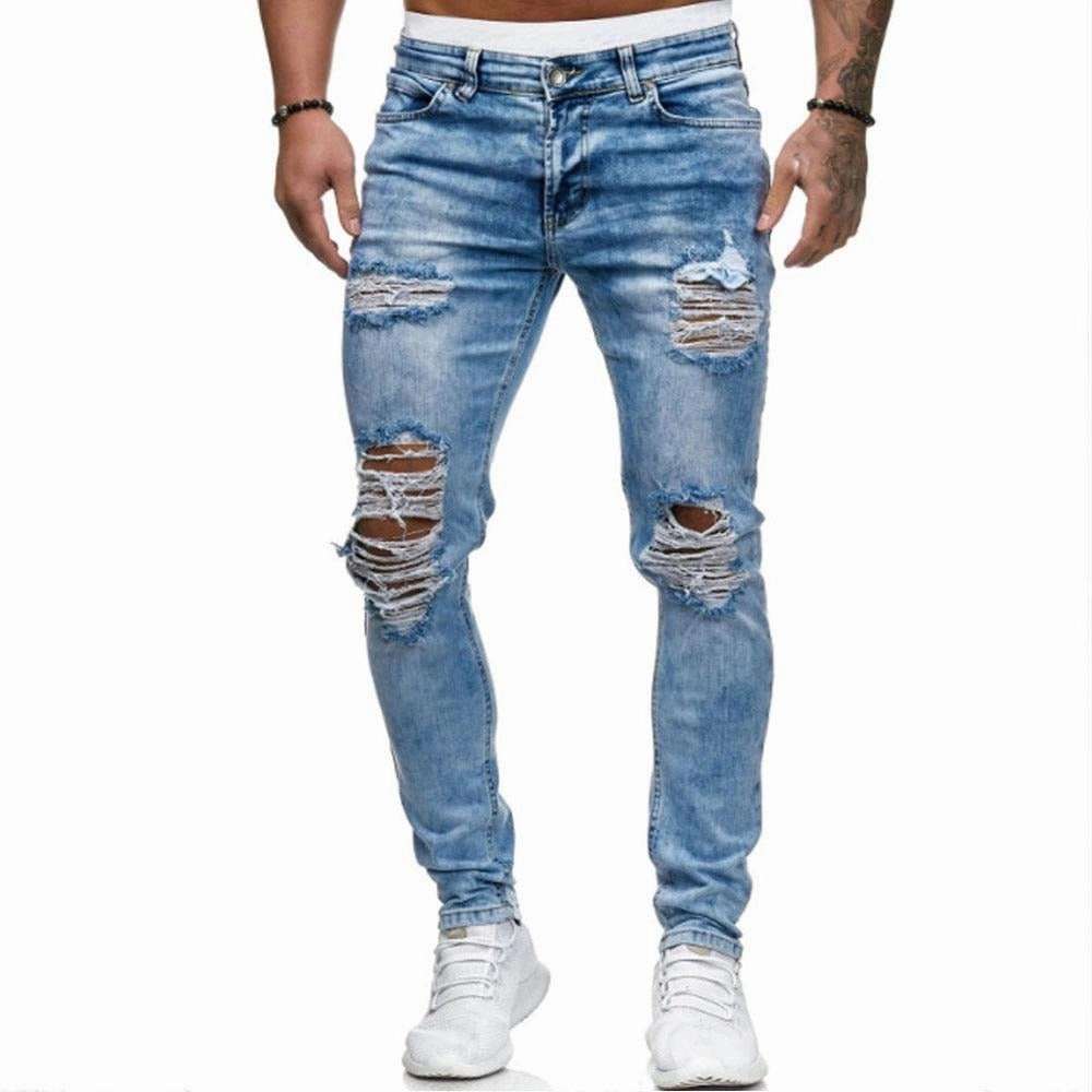 WaterRepellent Finish West Louis? European & American Style Ripped Jeans