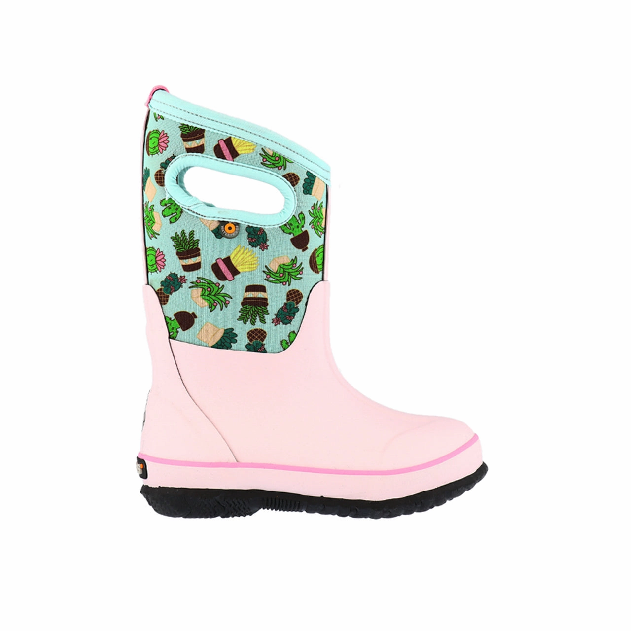 Water Resistant Bogs Classic Youth Winter Boots - Cactus Pink Multi