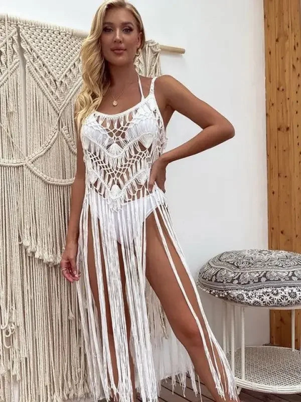 Boho Bikini Cover Ups Double Layered Fabric Flexible Bonding Seams