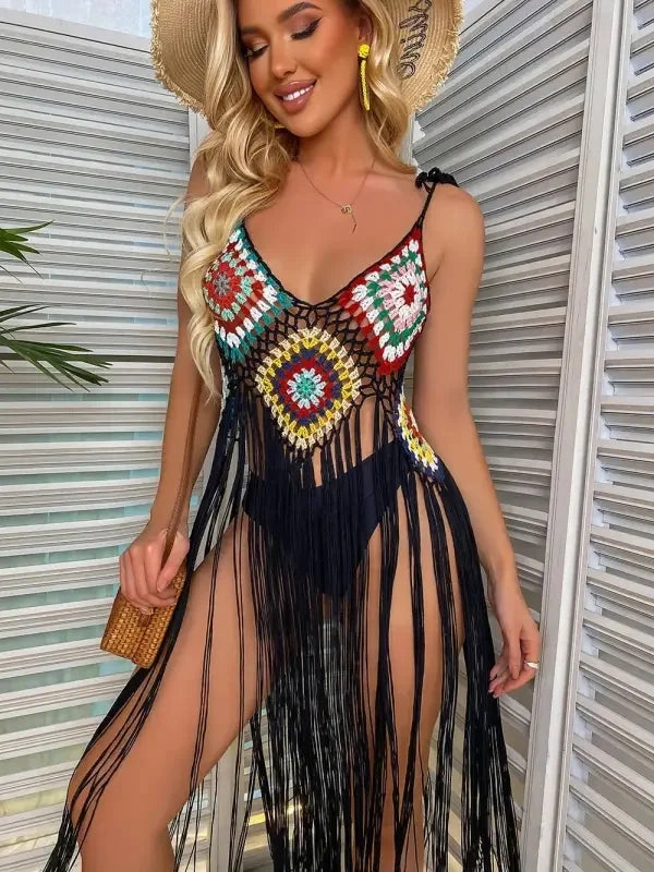 Boho Bikini Cover Ups Sunset Views Racerback Support
