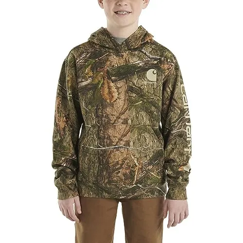 Boys' Long-Sleeve Camo Graphic Sweatshirt CA6470 Soft Socks