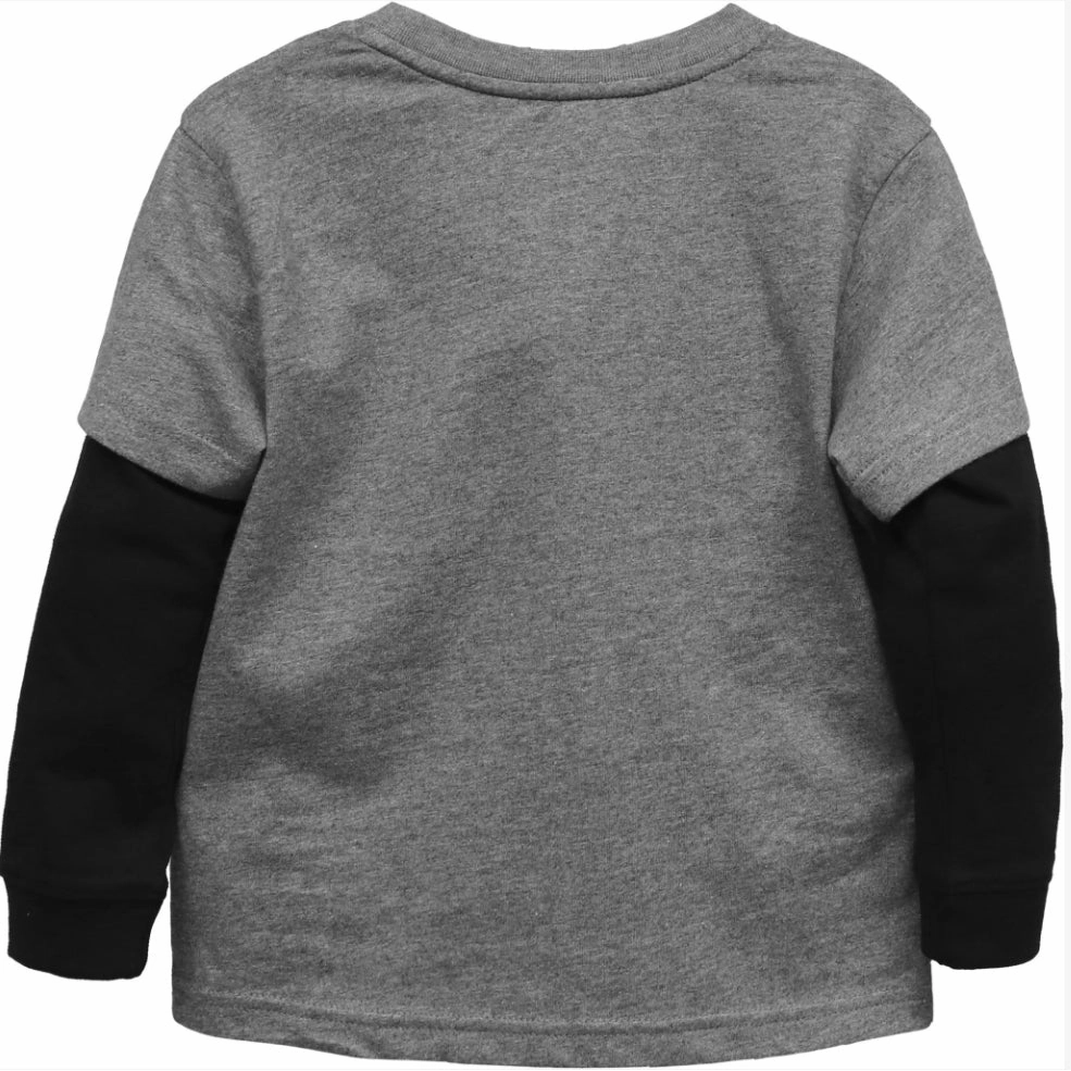 Boys' Long-Sleeve Polygon Tractor Tee J4T136HT Night Out