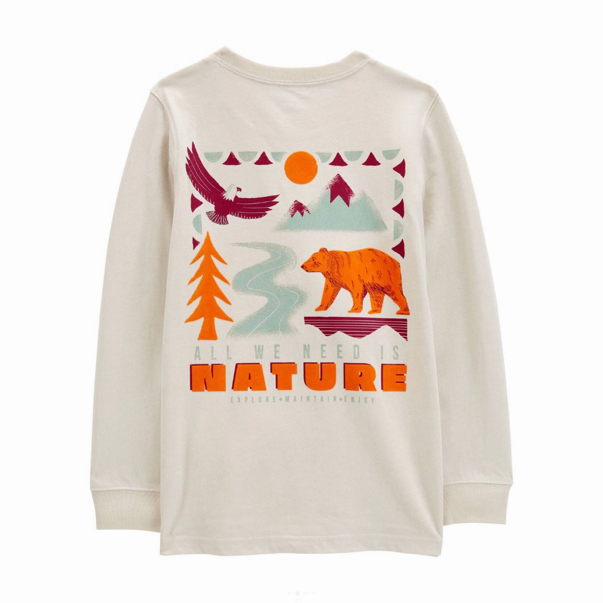 Boys' Nature Hike Long-Sleeve Graphic Tee 3R583110 Training Fit