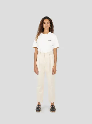 Seasonal top Self Fabric Tape T-shirt Collector Unisexe ?C Cr??me avec Logo Heimstone Noir