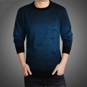 Long sleeve t-shirt middle-aged men Lightweight Fabric