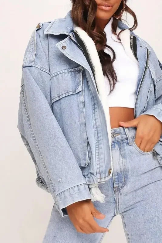 Denim Loose Jacket Warm Essentials