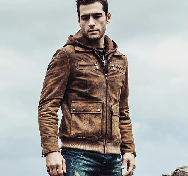 West Louis? Retro Autumn Winter Genuine Leather Jacket Comfortable Shoes Ethical Mode