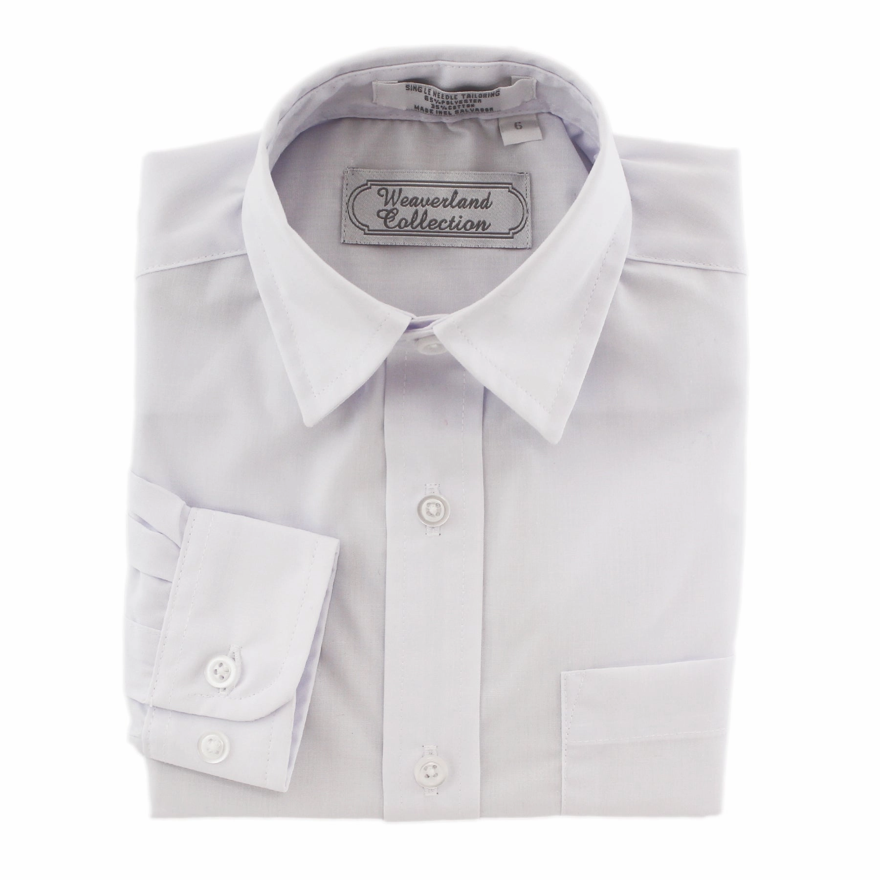 Winter Core Boys' White Dress Shirt- Baby to Youth Sizes Long Sleeve 2186
