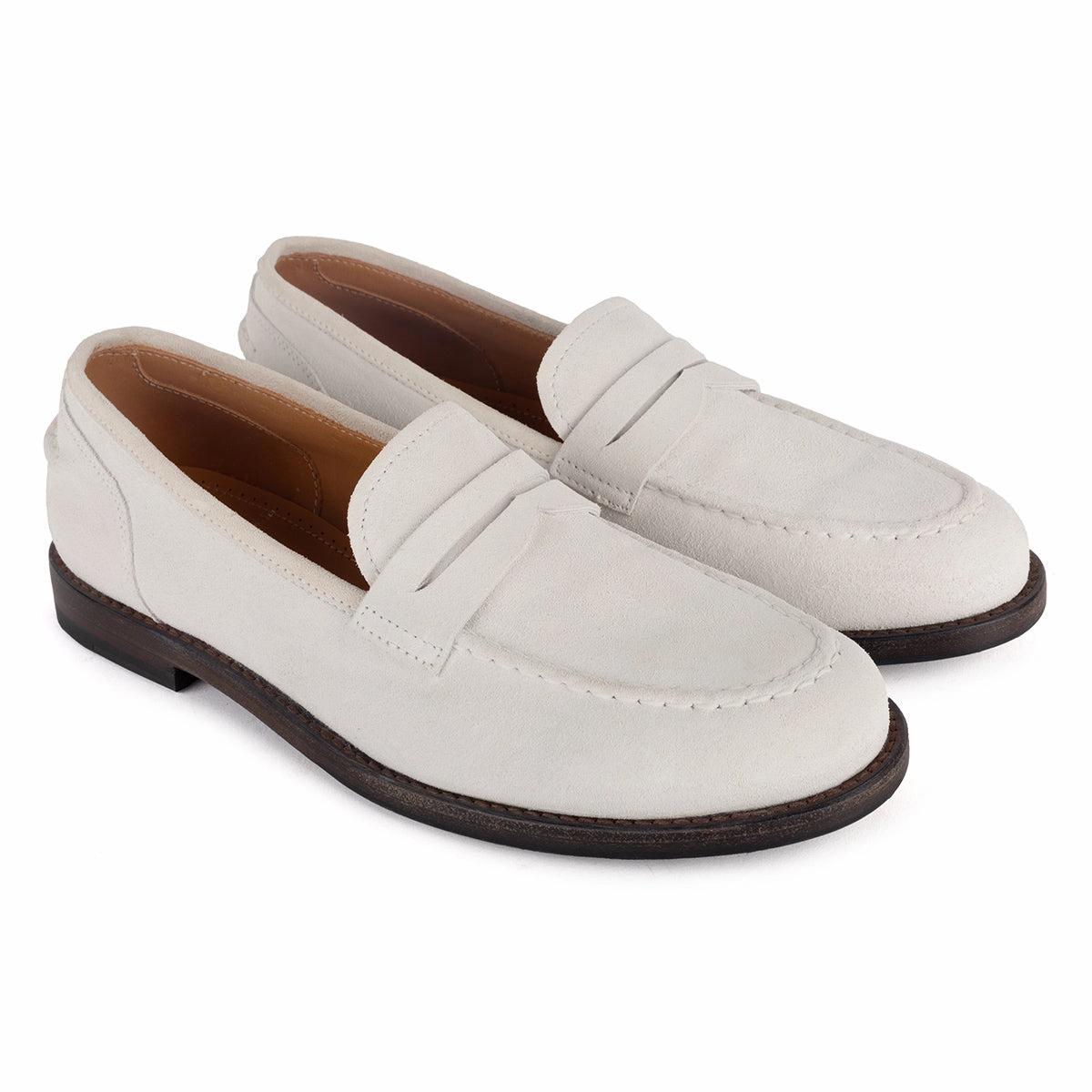 BRENDA 56040<br>White College loafer Lightweight Outsole Simple Vibes