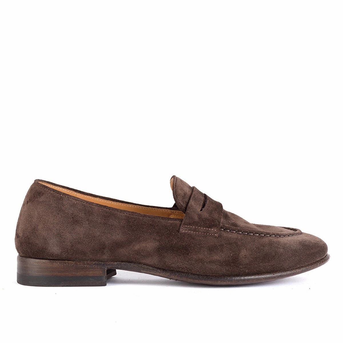Leather Material Snug Lining BRENDA 60038<br>Espresso brown loafers