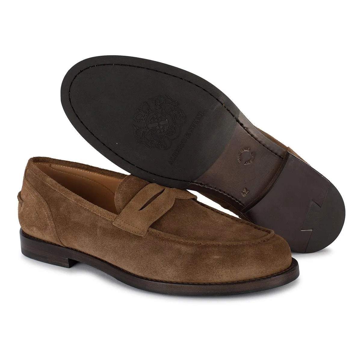 Eco Materials Block Stride BRIAN 57020<br>Penny Loafer Sandalwood