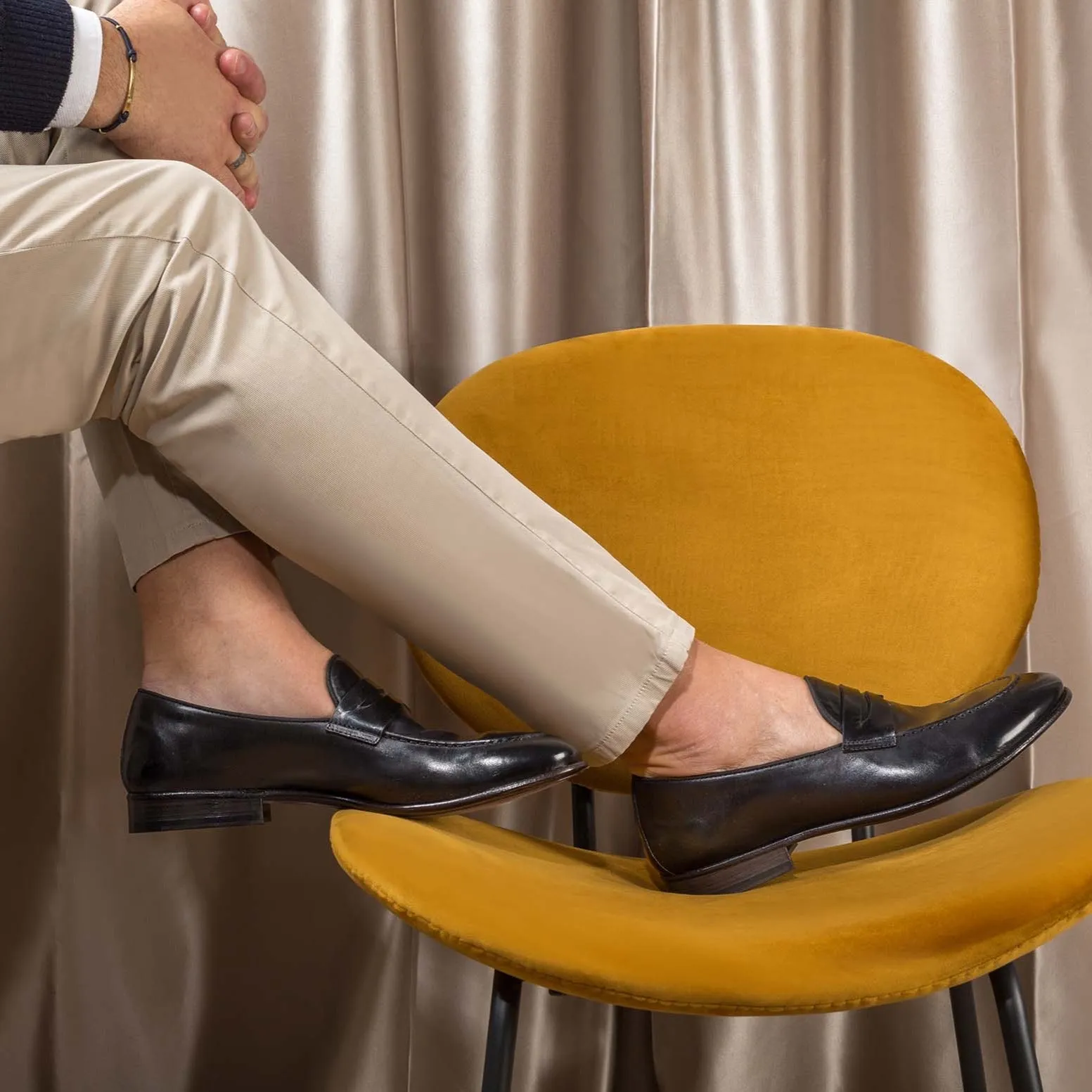 BRIAN 61011<br>Black horse loafers Stay Light Comfort support