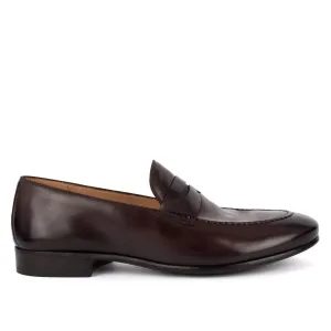 BRIAN 61011<br>Dark brown horse loafers Touch Soft Commuter Fit