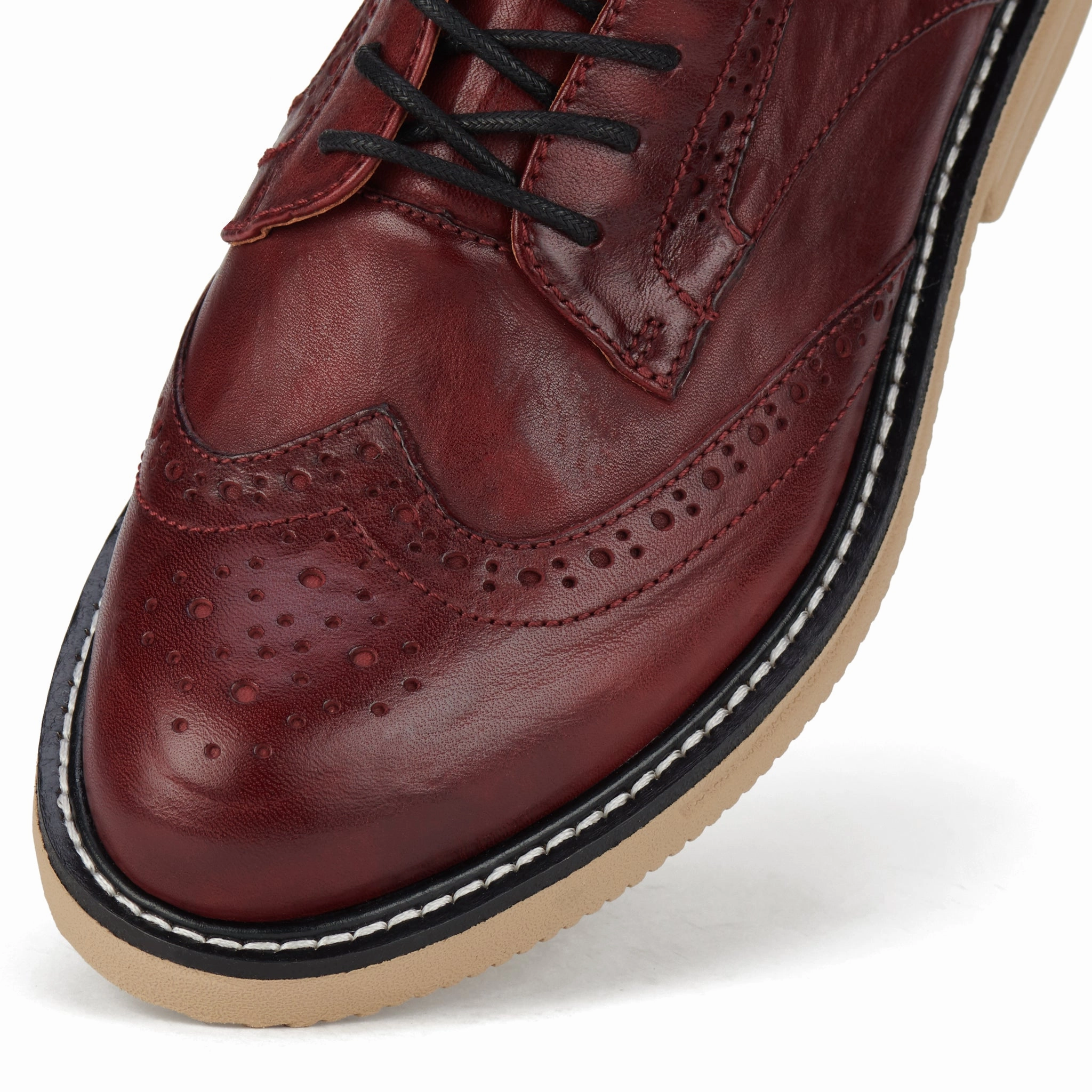 Brogue Rise Vintage Dark Red/Latte Subtle shade