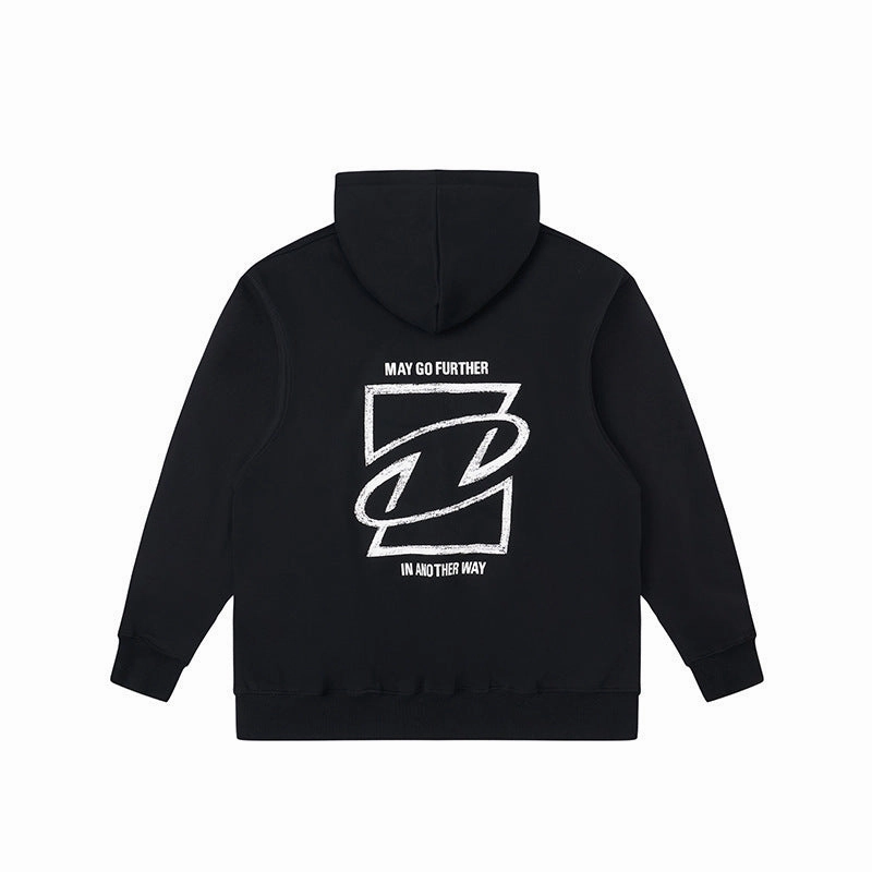 Anti-pilling Pullover Brushed Hoody Fashion Brand American Retro Casual Letters