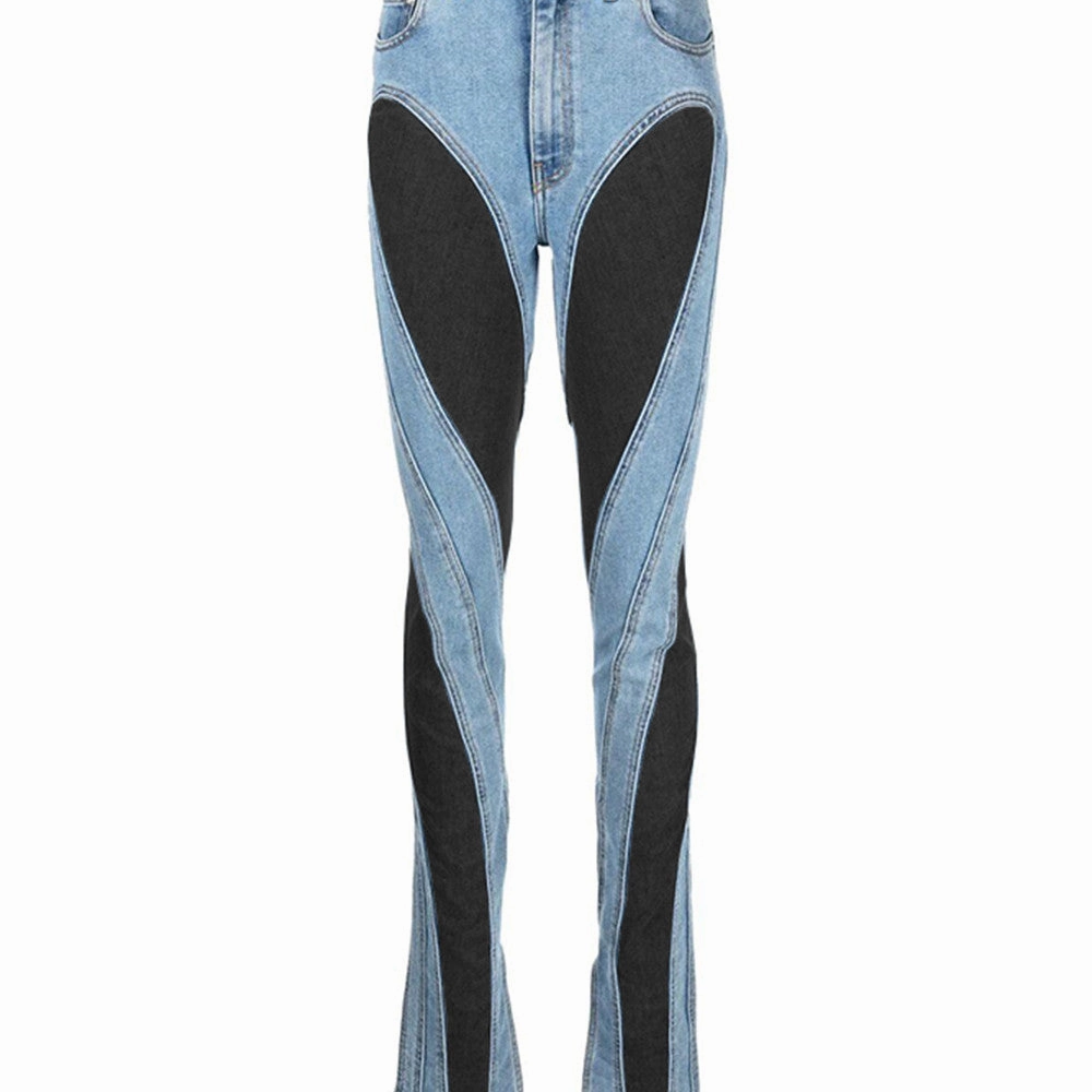 Cropped length Women's Patchwork Washable Casual Pants