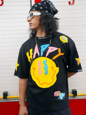 Happy - Oversized t-shirt Award-winning Cozy Apparel