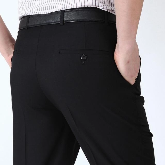 Vented Panels West Louis? Formal Classic Breathable Office Trousers