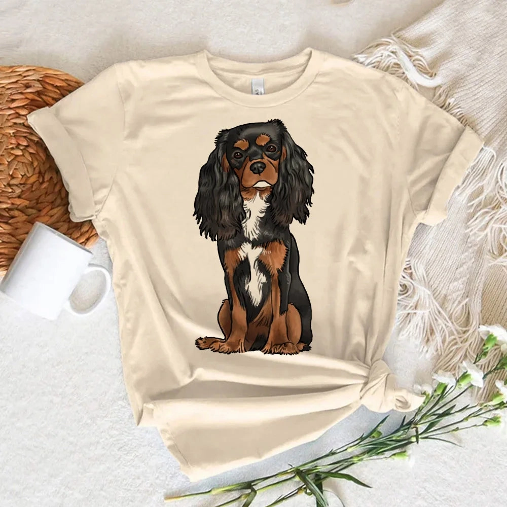 Cavalier King Charles Spaniel Dog Tee women Y2K designer harajuku t-shirts girl y2k streetwear clothing Dressy Yet Comfortable