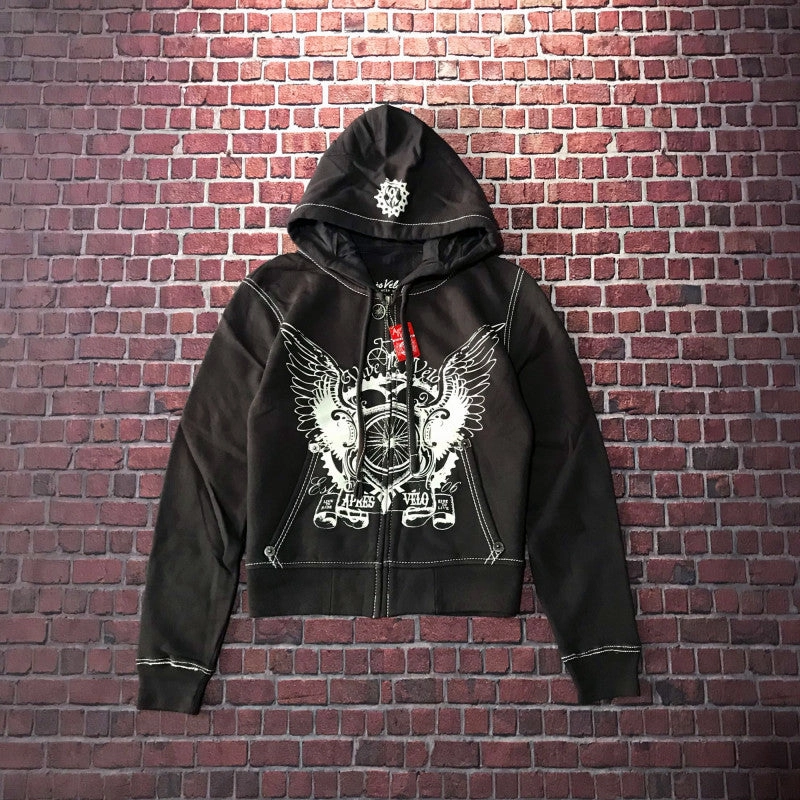 product gift worthy appeal appropriate for weekdays Hooded Sweater Motorcycle Heavy Metal Punk Can Take Lovers