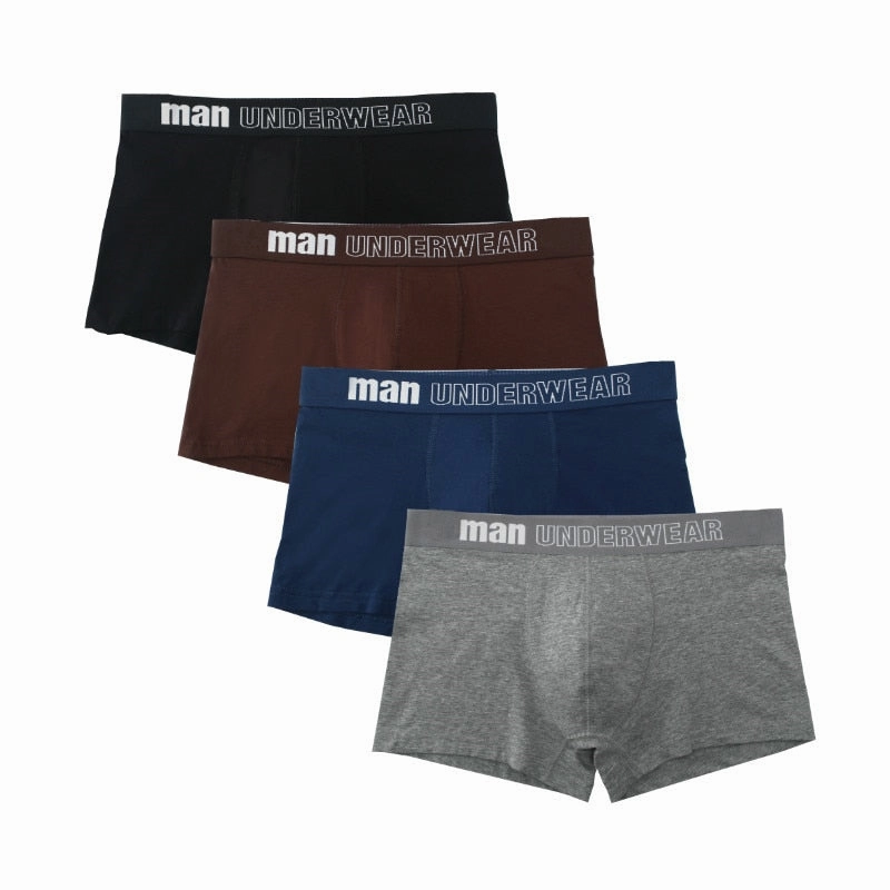 West Louis? Men Breathable Trunk Cotton Underwear 4Pcs Pack Smart Running